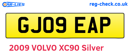 GJ09EAP are the vehicle registration plates.