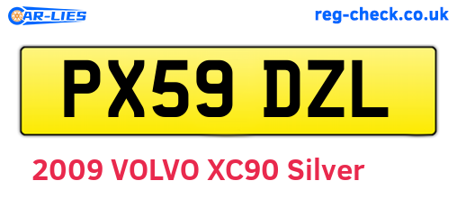 PX59DZL are the vehicle registration plates.