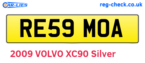RE59MOA are the vehicle registration plates.