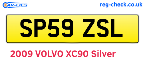 SP59ZSL are the vehicle registration plates.