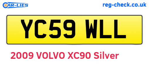 YC59WLL are the vehicle registration plates.