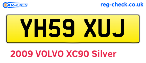 YH59XUJ are the vehicle registration plates.