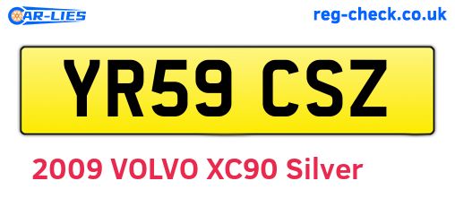 YR59CSZ are the vehicle registration plates.