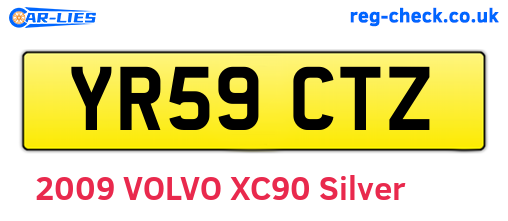 YR59CTZ are the vehicle registration plates.