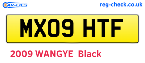 MX09HTF are the vehicle registration plates.