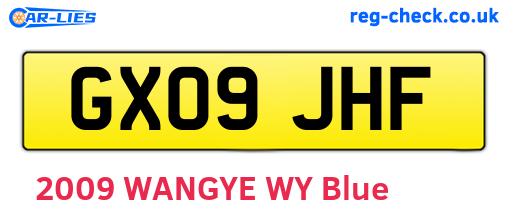 GX09JHF are the vehicle registration plates.