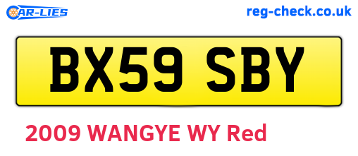 BX59SBY are the vehicle registration plates.