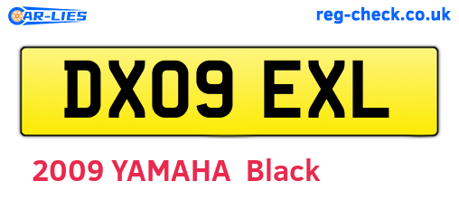 DX09EXL are the vehicle registration plates.
