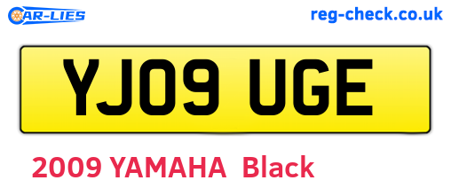 YJ09UGE are the vehicle registration plates.
