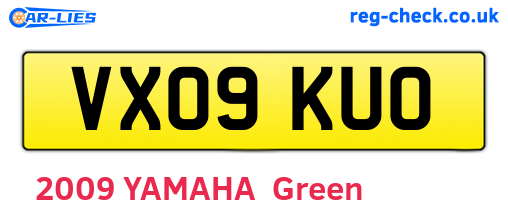 VX09KUO are the vehicle registration plates.