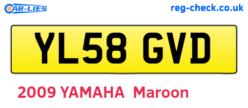YL58GVD are the vehicle registration plates.