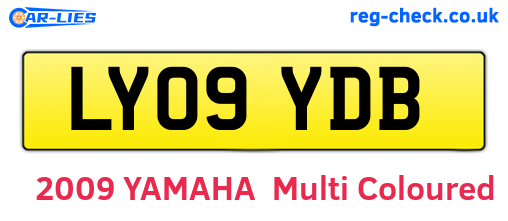 LY09YDB are the vehicle registration plates.