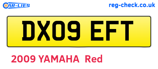 DX09EFT are the vehicle registration plates.