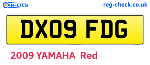 DX09FDG are the vehicle registration plates.