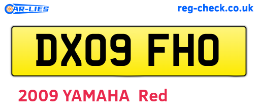 DX09FHO are the vehicle registration plates.