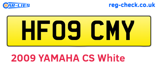 HF09CMY are the vehicle registration plates.