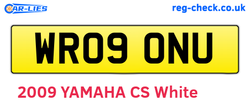 WR09ONU are the vehicle registration plates.
