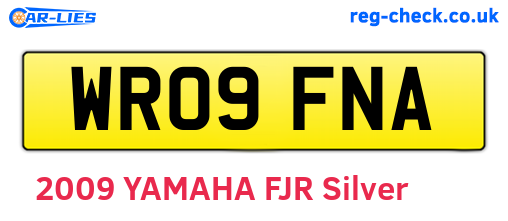 WR09FNA are the vehicle registration plates.