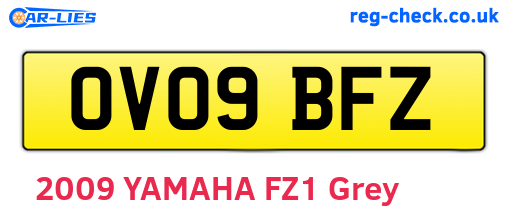 OV09BFZ are the vehicle registration plates.