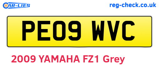 PE09WVC are the vehicle registration plates.
