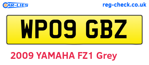WP09GBZ are the vehicle registration plates.