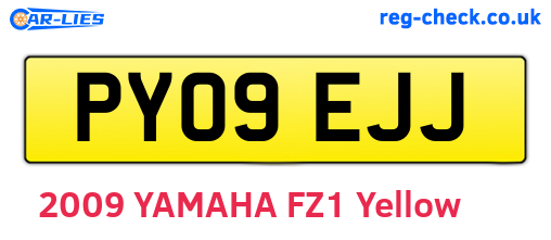 PY09EJJ are the vehicle registration plates.