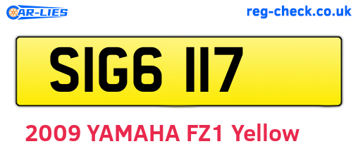SIG6117 are the vehicle registration plates.