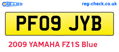 PF09JYB are the vehicle registration plates.