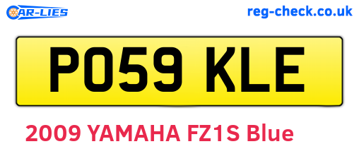 PO59KLE are the vehicle registration plates.