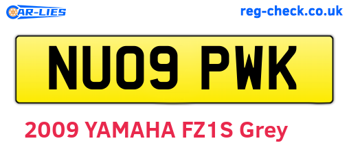 NU09PWK are the vehicle registration plates.