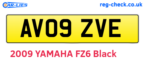 AV09ZVE are the vehicle registration plates.