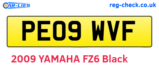 PE09WVF are the vehicle registration plates.