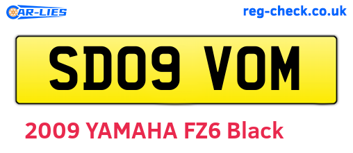 SD09VOM are the vehicle registration plates.