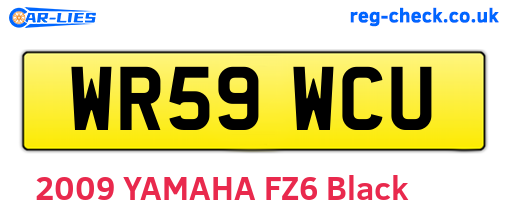 WR59WCU are the vehicle registration plates.
