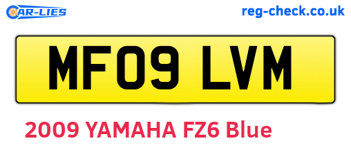 MF09LVM are the vehicle registration plates.