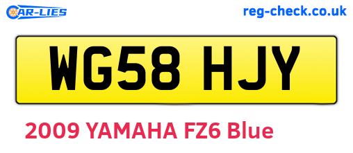 WG58HJY are the vehicle registration plates.