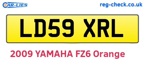 LD59XRL are the vehicle registration plates.