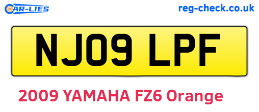 NJ09LPF are the vehicle registration plates.
