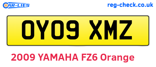 OY09XMZ are the vehicle registration plates.