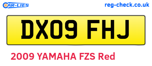 DX09FHJ are the vehicle registration plates.