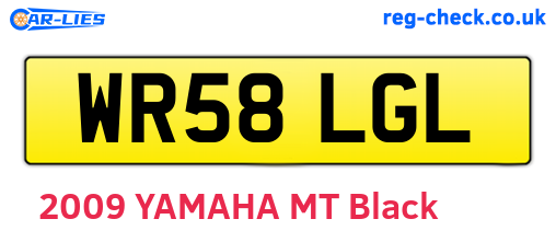 WR58LGL are the vehicle registration plates.