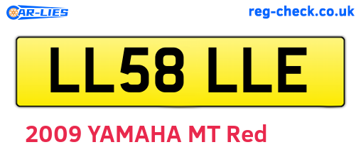 LL58LLE are the vehicle registration plates.