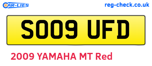SO09UFD are the vehicle registration plates.