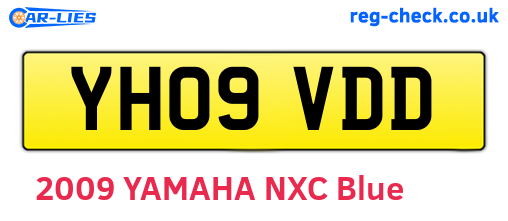 YH09VDD are the vehicle registration plates.