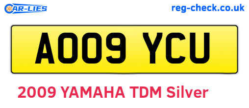 AO09YCU are the vehicle registration plates.