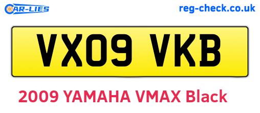 VX09VKB are the vehicle registration plates.
