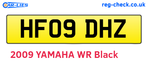 HF09DHZ are the vehicle registration plates.