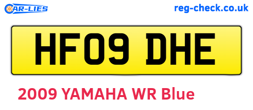 HF09DHE are the vehicle registration plates.