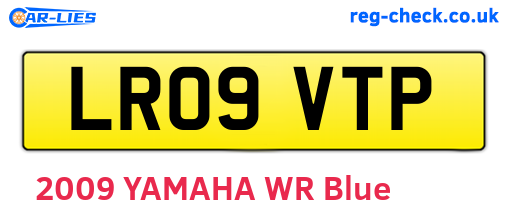 LR09VTP are the vehicle registration plates.