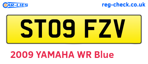 ST09FZV are the vehicle registration plates.